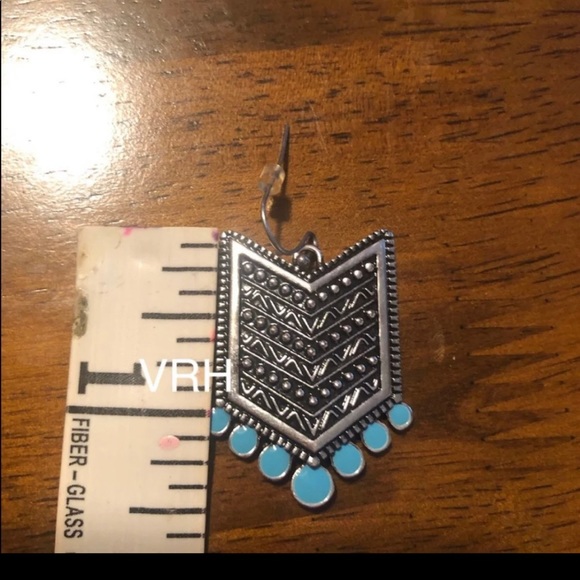 Montana Silversmith R47 Chevron Turquoise set - Picture 4 of 4